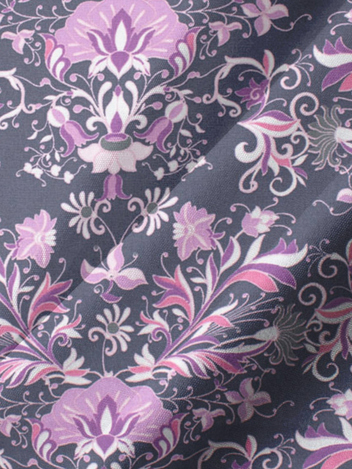 Alohadaddy® Casual Floral Art Print Chest Pocket Moisture-Wicking Men&