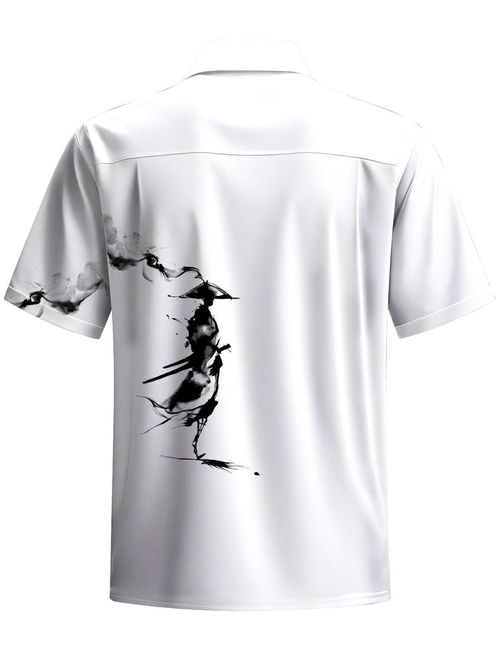 Alohadaddy® Casual Painting Knight Print Art Chest Pocket Men&