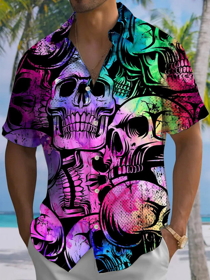 Alohadaddy® Halloween skull print with pockets and stretch for men&