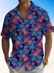 Alohadaddy® Casual Floral Print Art Pocket Stretch Men's Short Sleeve Shirt Big & Tall