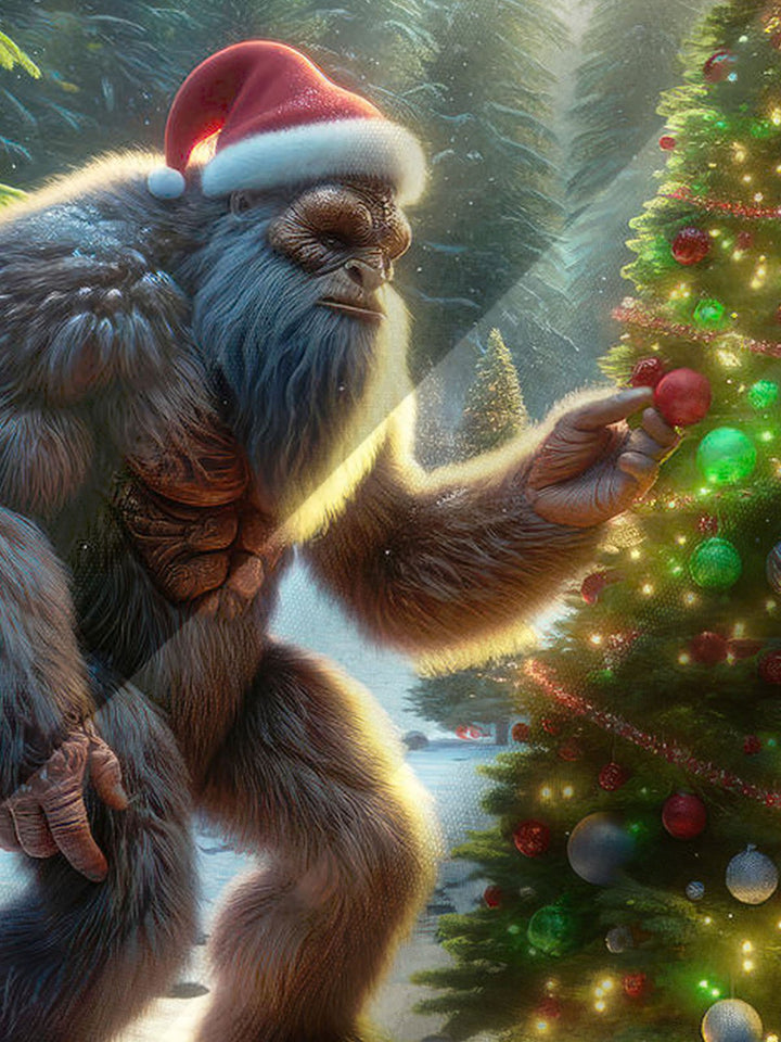 Alohadaddy® Christmas Bigfoot Art Print Pocket Stretch Men&