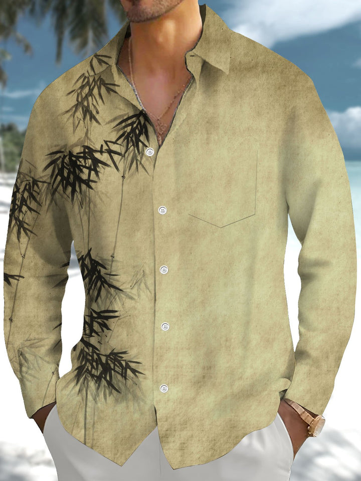 Alohadaddy® Vintage Bamboo Art Print Pocket Stretch Men&