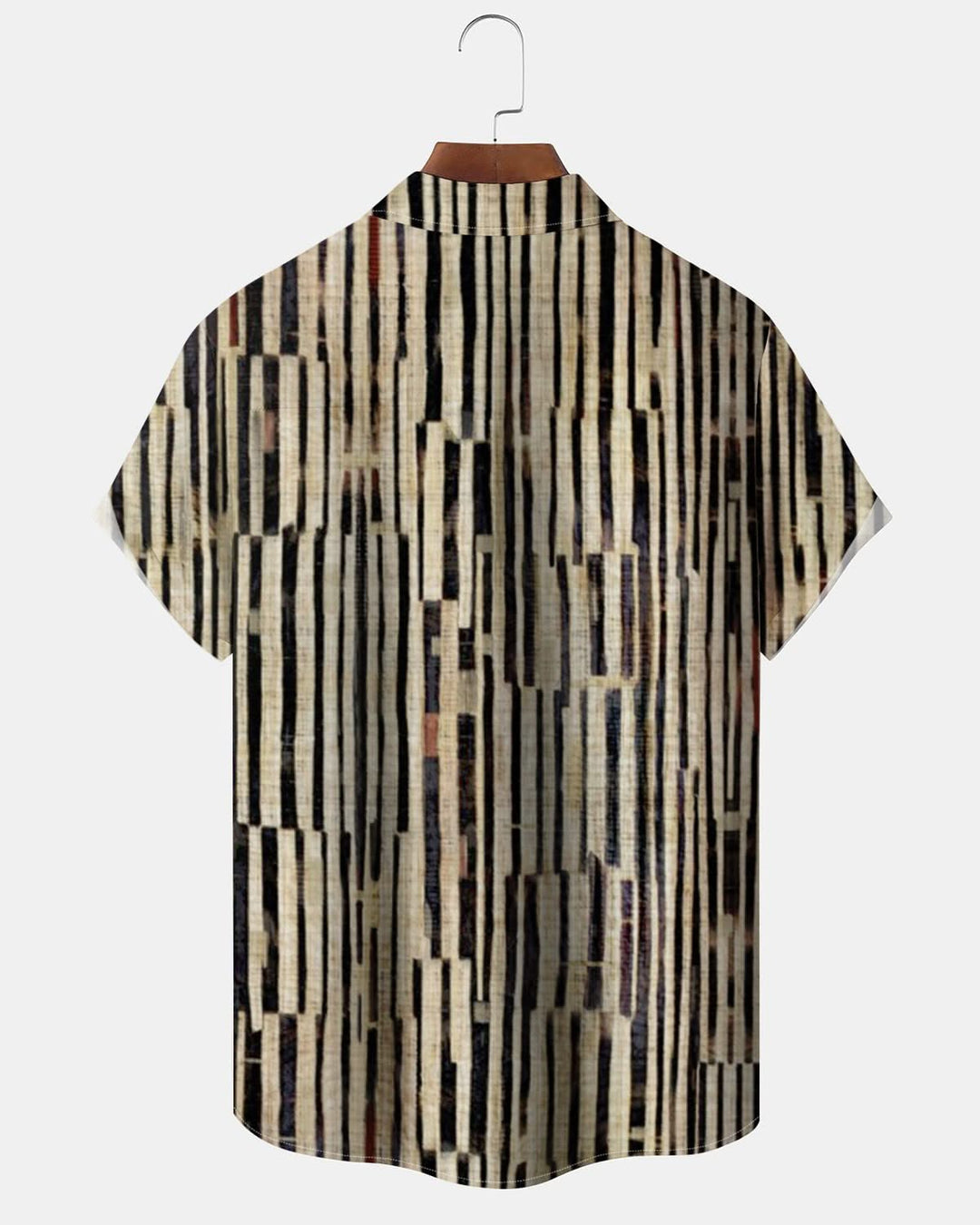 Alohadaddy® Vintage Stripe Print Pocket Elastic Button Men&