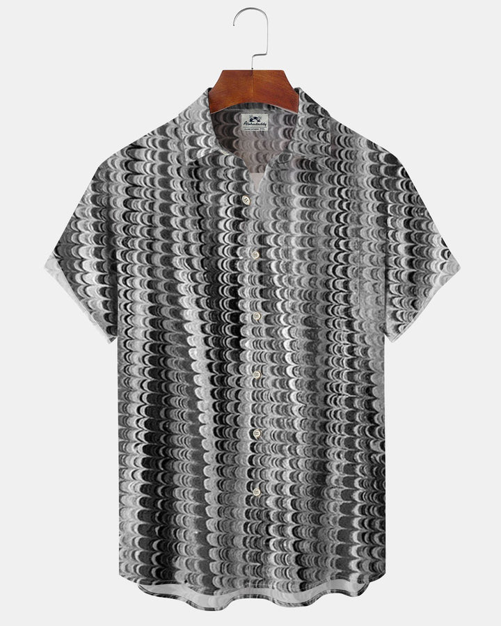 Alohadaddy® Casual Striped Gradient Print Art Button Cardigan with Pockets Men&