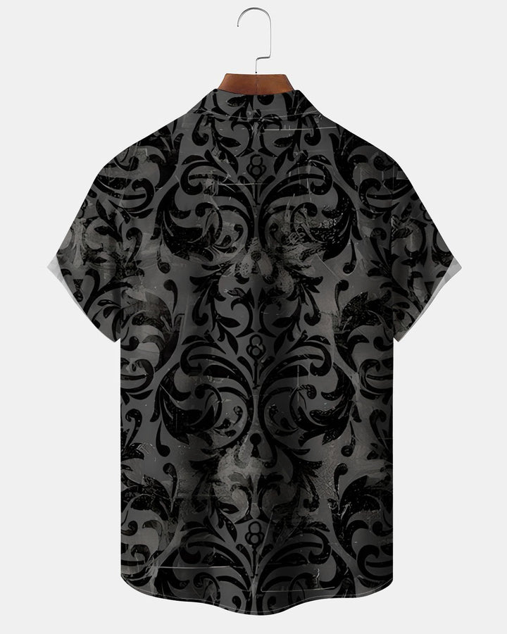 Alohadaddy® Vintage Baroque Print Art Button Pocket Cardigan Men&
