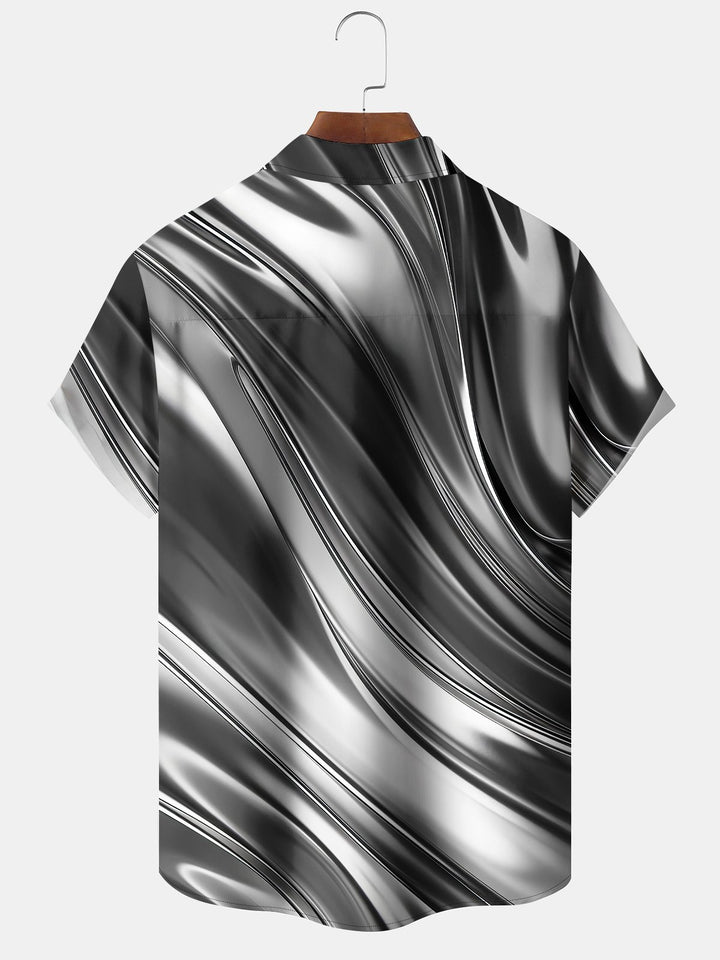 Alohadaddy Retro 60s Gradient Line Geometric Men’s Shirt