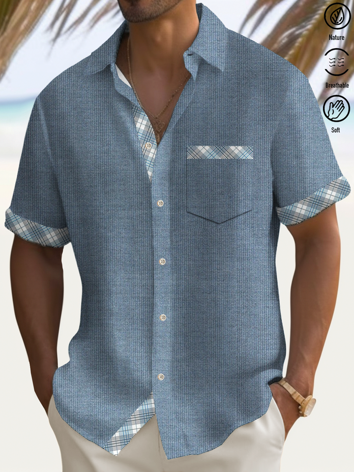 Alohadaddy® Basic Series Solid Color Cotton Linen Men&