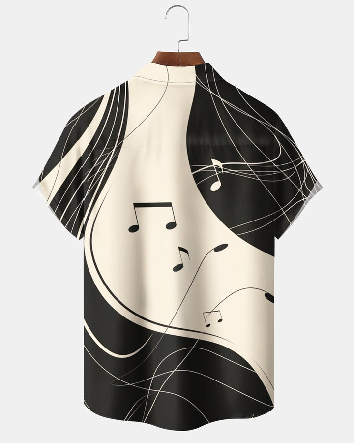 Alohadaddy® Retro Musical Note Print Men&