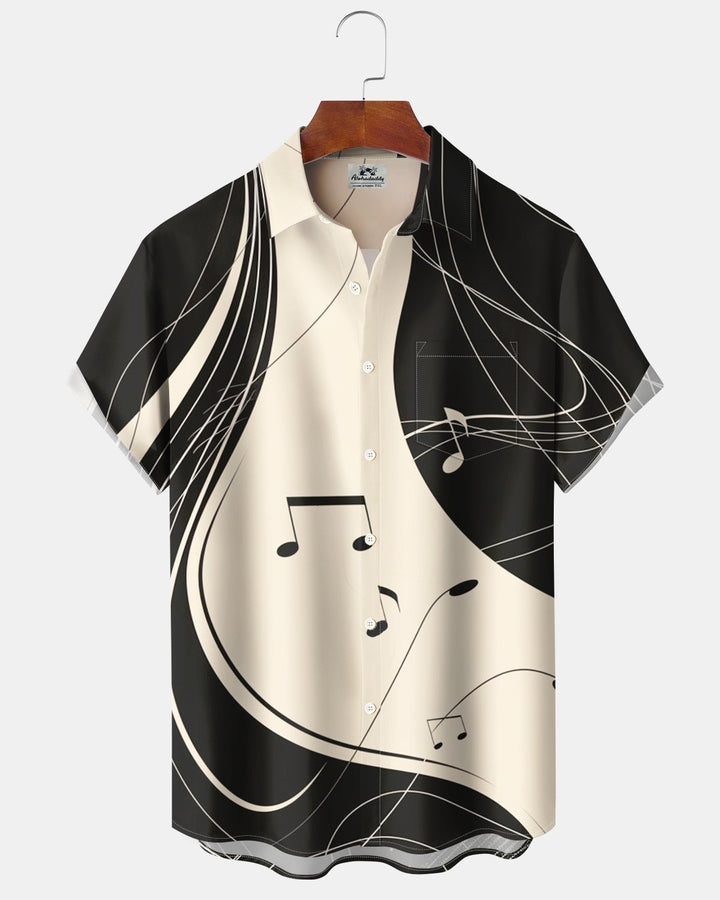 Alohadaddy® Retro Musical Note Print Men&