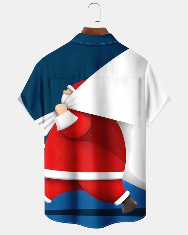 Alohadaddy® Holiday Christmas Fun Cartoon Santa Claus Print Men&