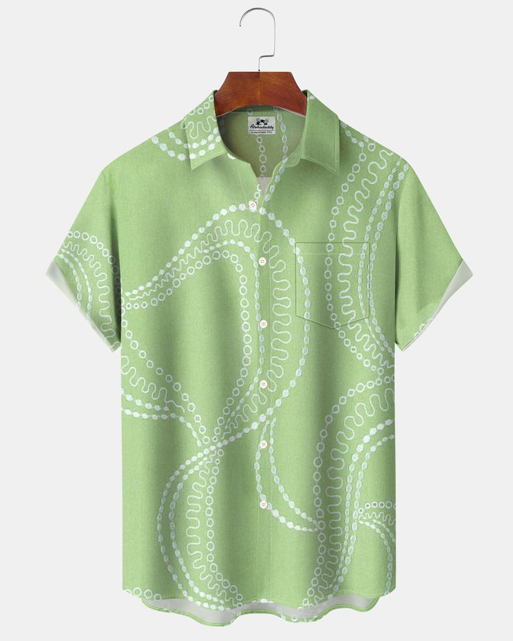 Alohadaddy® Casual Polka Dot Art Print Men&