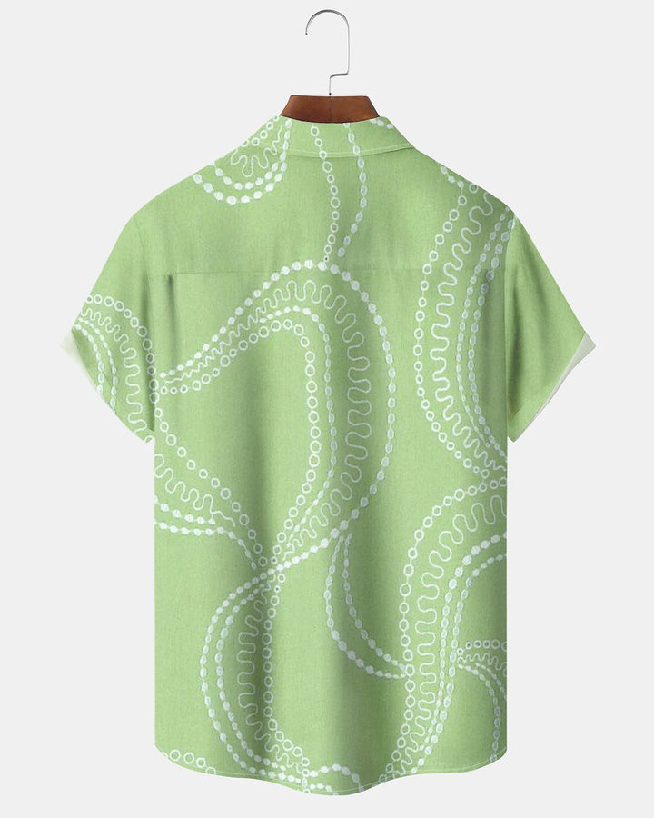 Alohadaddy® Casual Polka Dot Art Print Men&