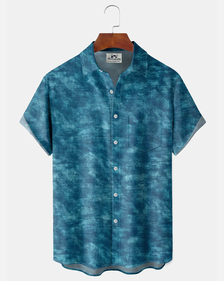 Alohadaddy® Basic Casual Gradient Texture Art Print Men&