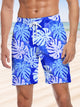 Alohadaddy® Hawaii Palm Leaf Art Print Men's Beach Shorts Big & Tall