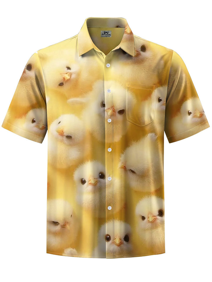Alohadaddy® Casual Yellow Chicken Print Art Moisture Wicking Men&