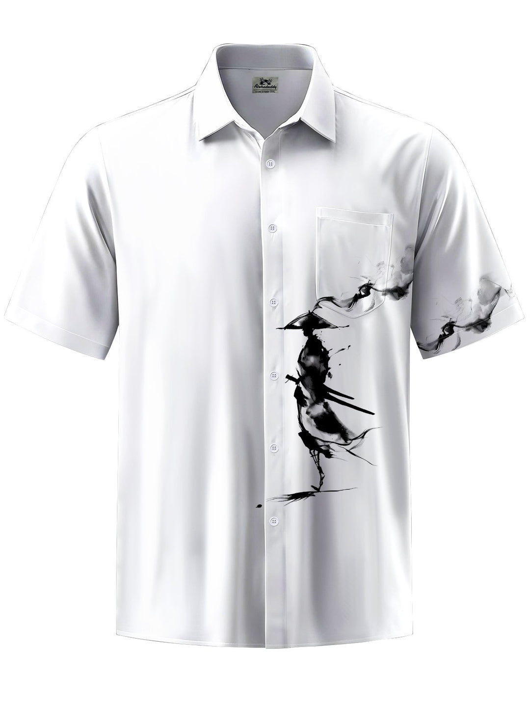 Alohadaddy® Casual Painting Knight Print Art Chest Pocket Men&
