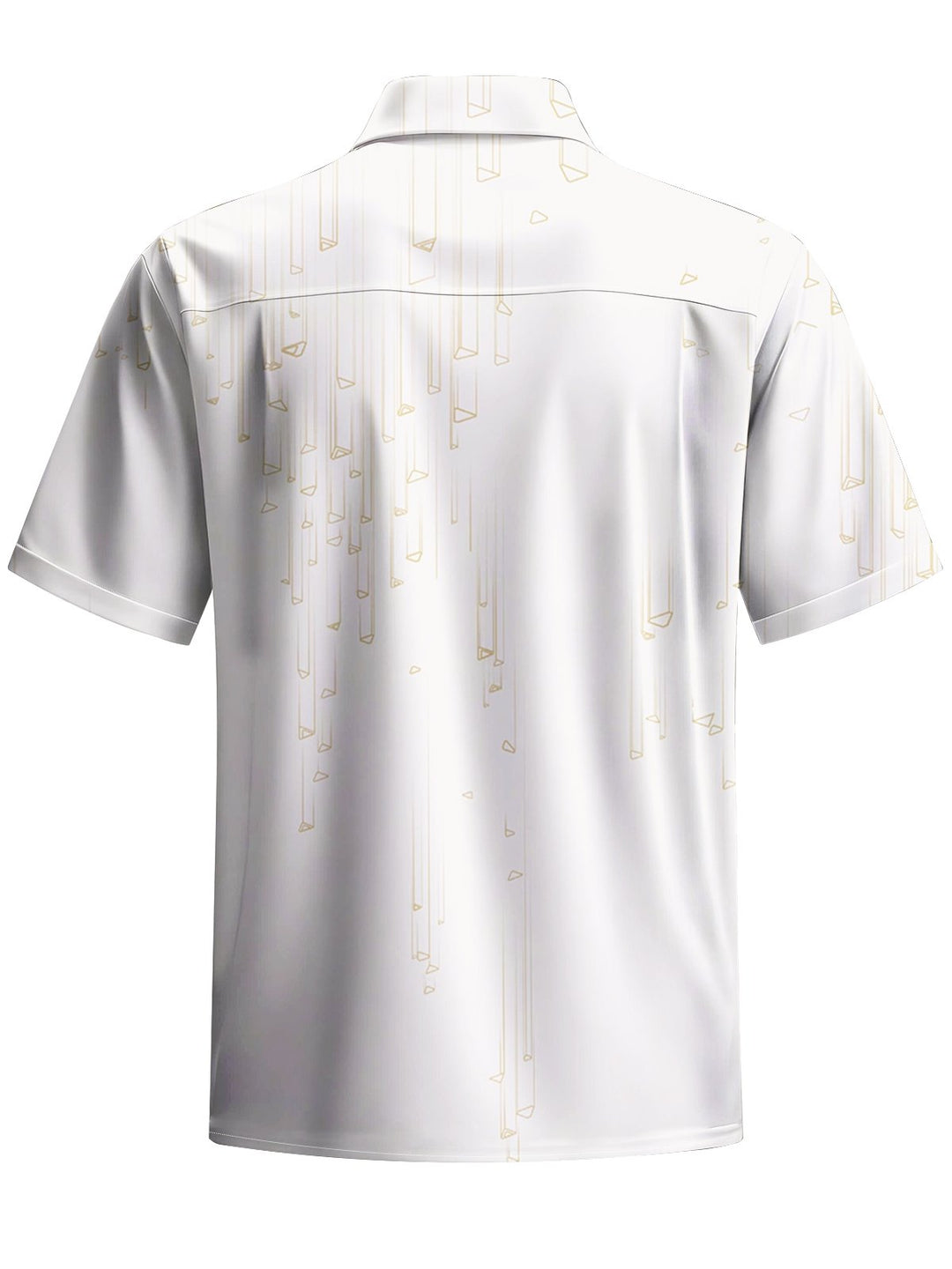 Alohadaddy® Casual Stripe Geometric Art Print Chest Pocket Men&