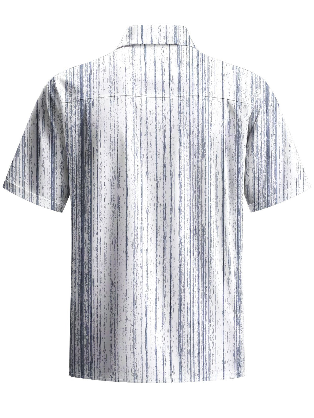Alohadaddy® Casual Stripe Art Print Chest Pocket Stretch Men&