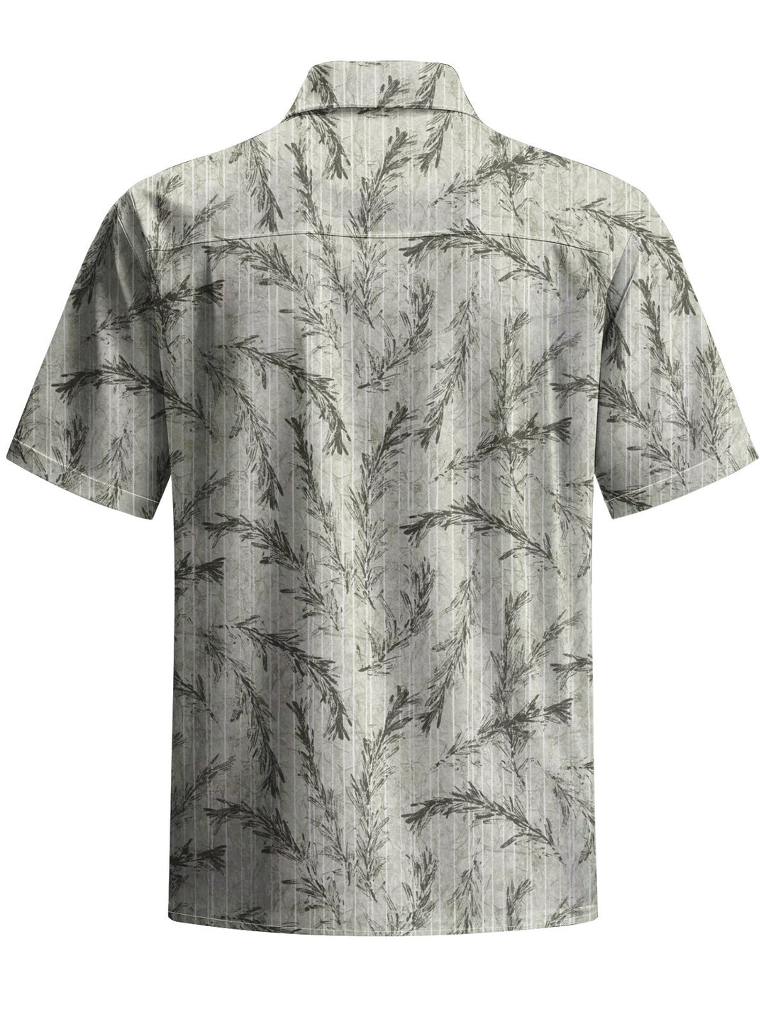 Alohadaddy® Casual Leaf Art Print Chest Pocket Men&