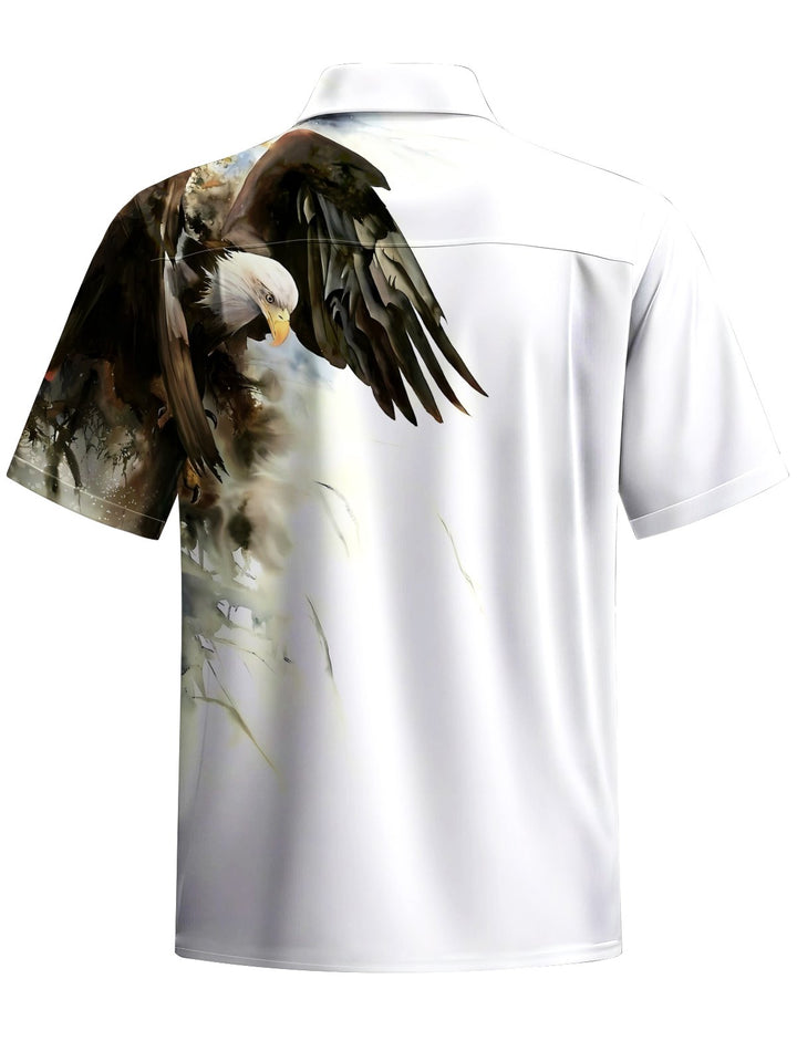 Alohadaddy® Casual Eagle Print Pocket Men&