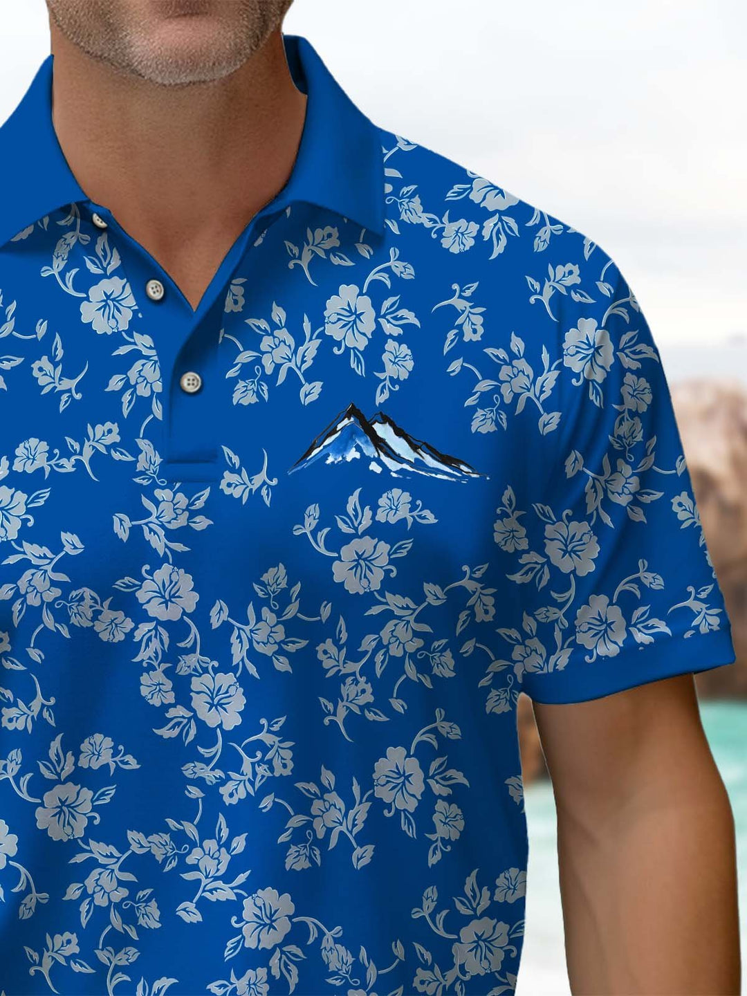 Alohadaddy® Casual Floral Print Art Stretch Men&