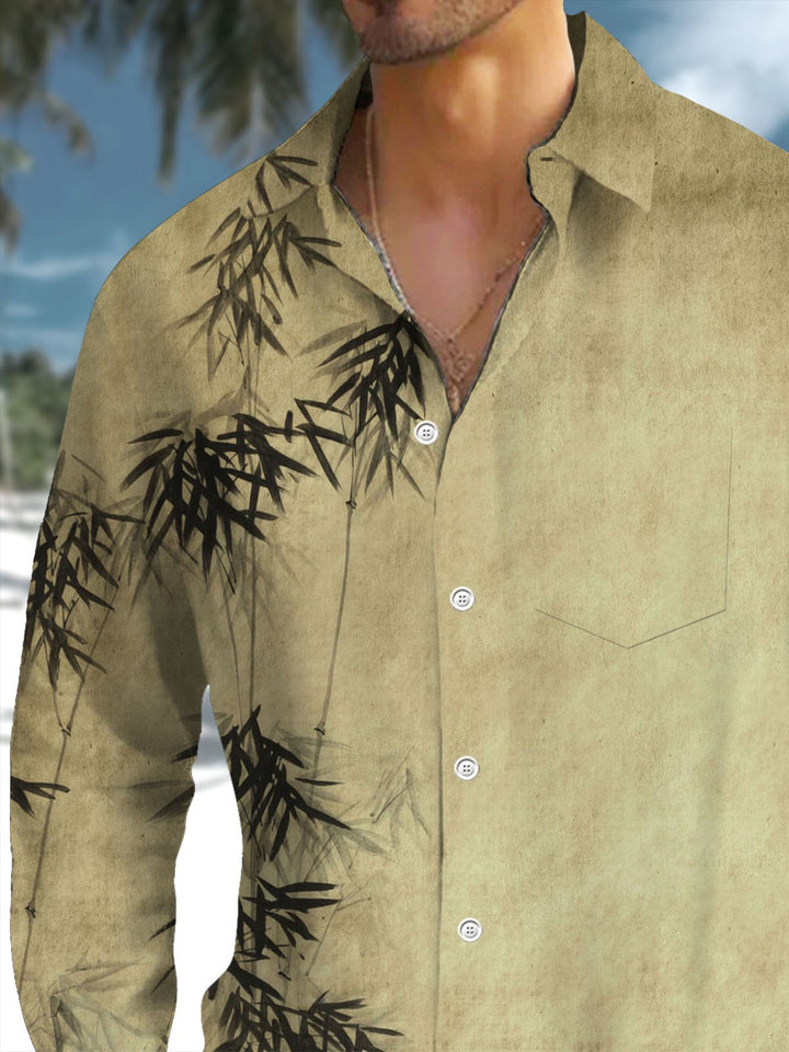 Alohadaddy® Vintage Bamboo Art Print Pocket Stretch Men&