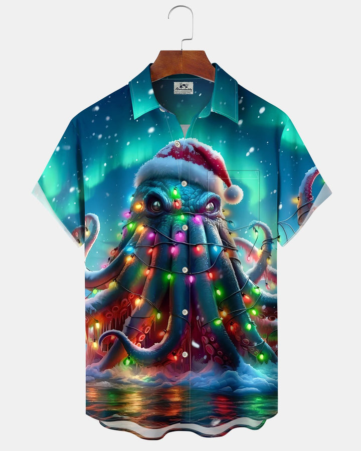 Alohadaddy® Christmas Octopus Print Men&
