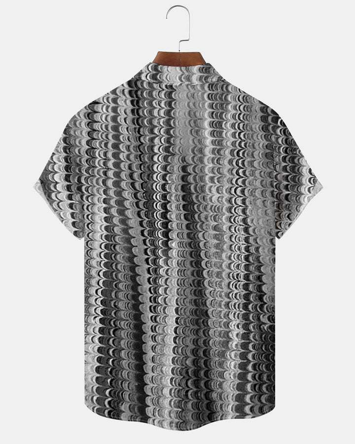 Alohadaddy® Casual Striped Gradient Print Art Button Cardigan with Pockets Men&