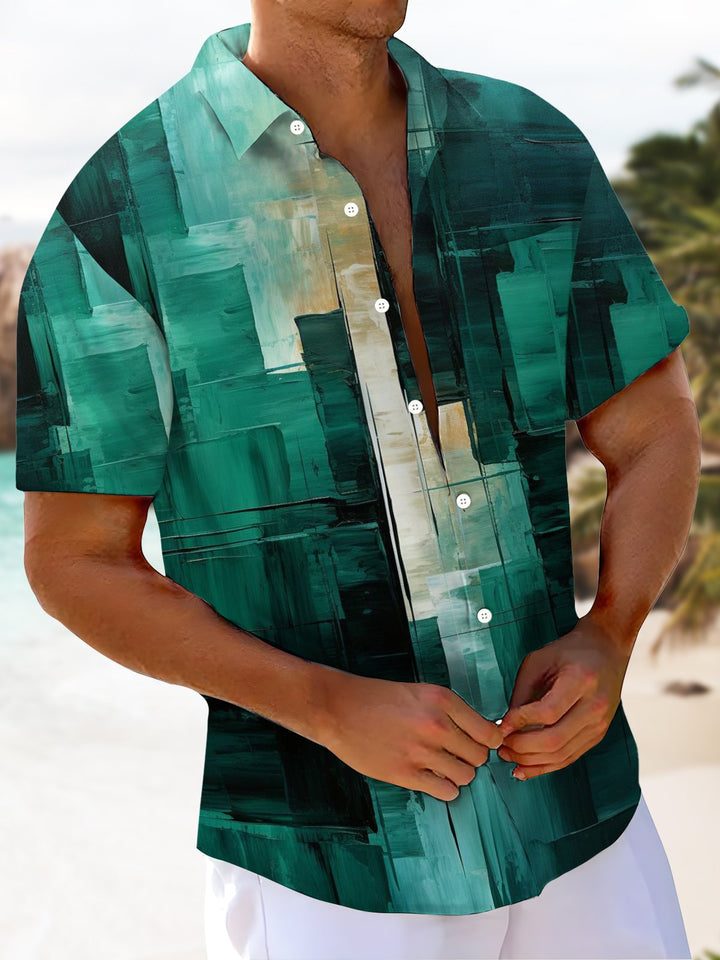 Alohadaddy® Vintage Geometric Art Print Pocket Stretch Big &amp; Tall Men&