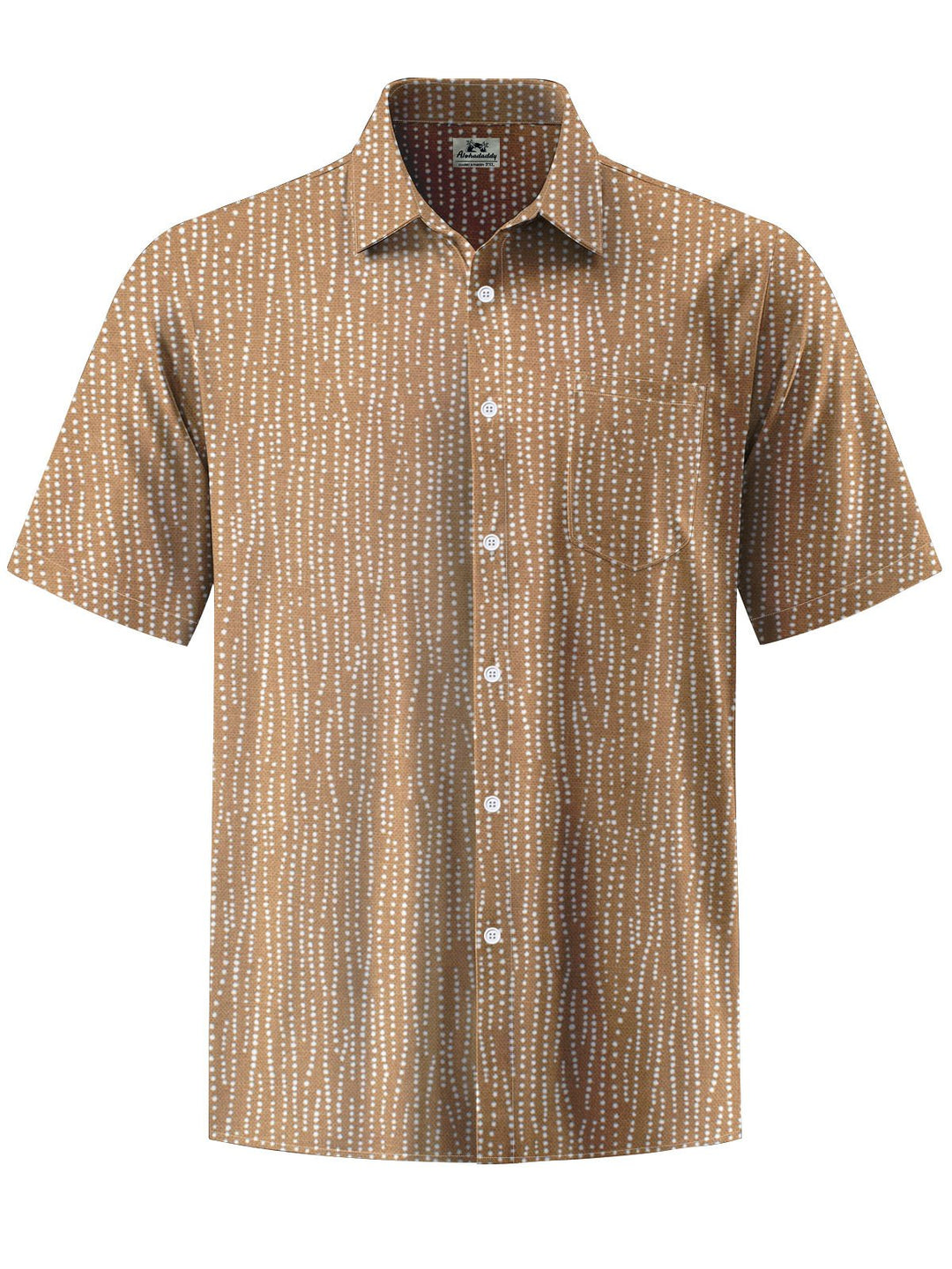 Alohadaddy® Casual Stripe Printed Chest Pocket Men&