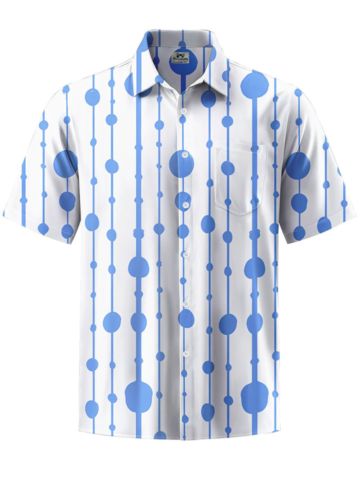 Alohadaddy® Casual Stripe Printed Chest Pocket Men&