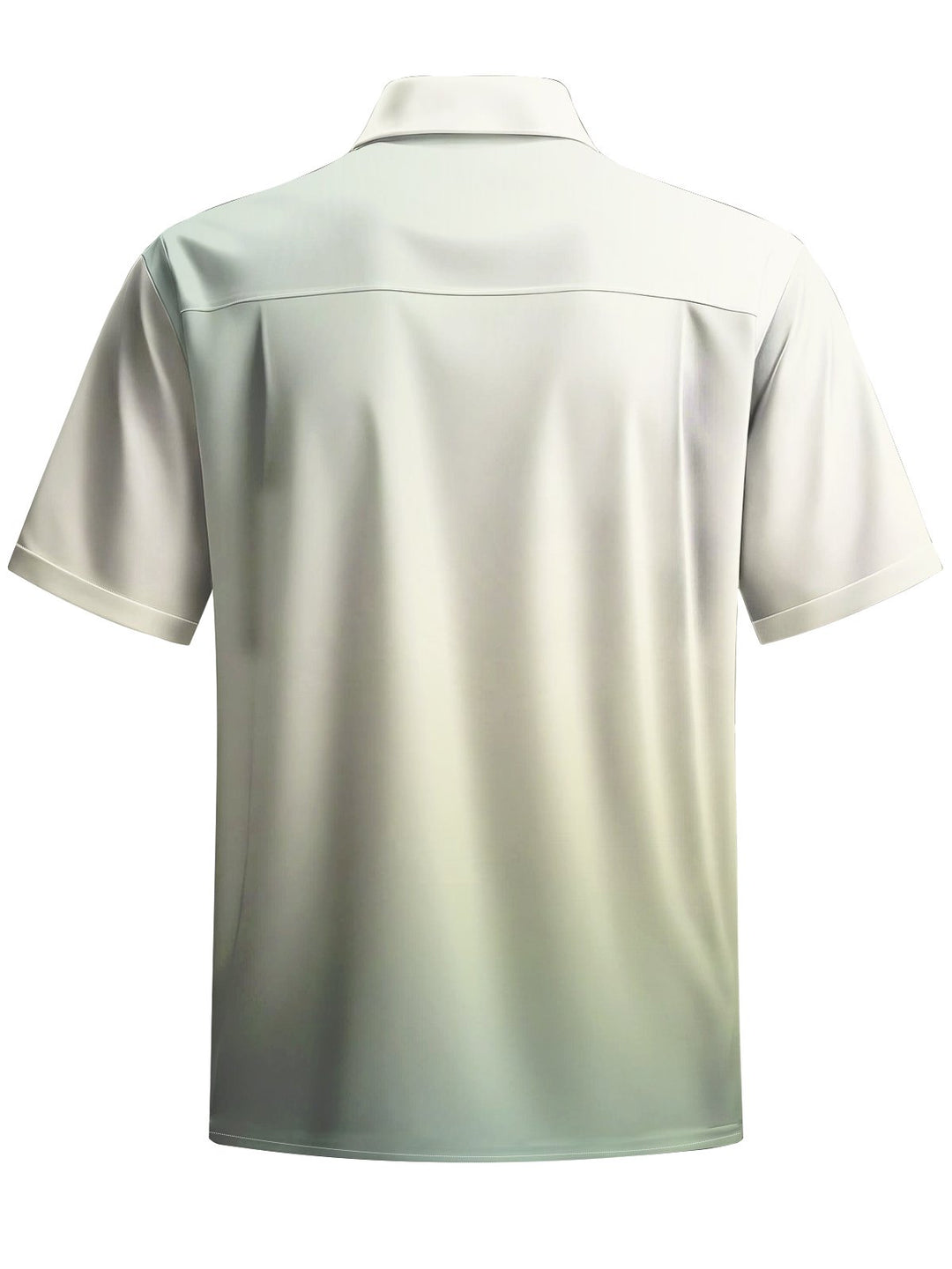 Alohadaddy® Casual Basics Gradient Color Print Art Chest Pocket Men Short Sleeve Shirt Big &amp; Tall