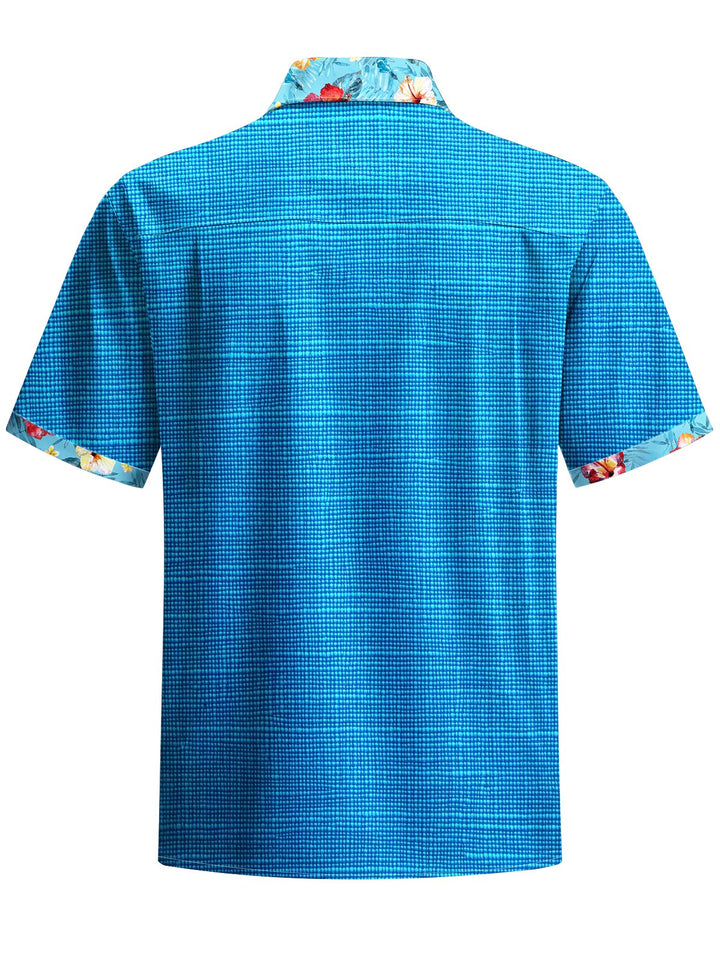 Alohadaddy® Casual Texture Contrast Floral Print Art Men&