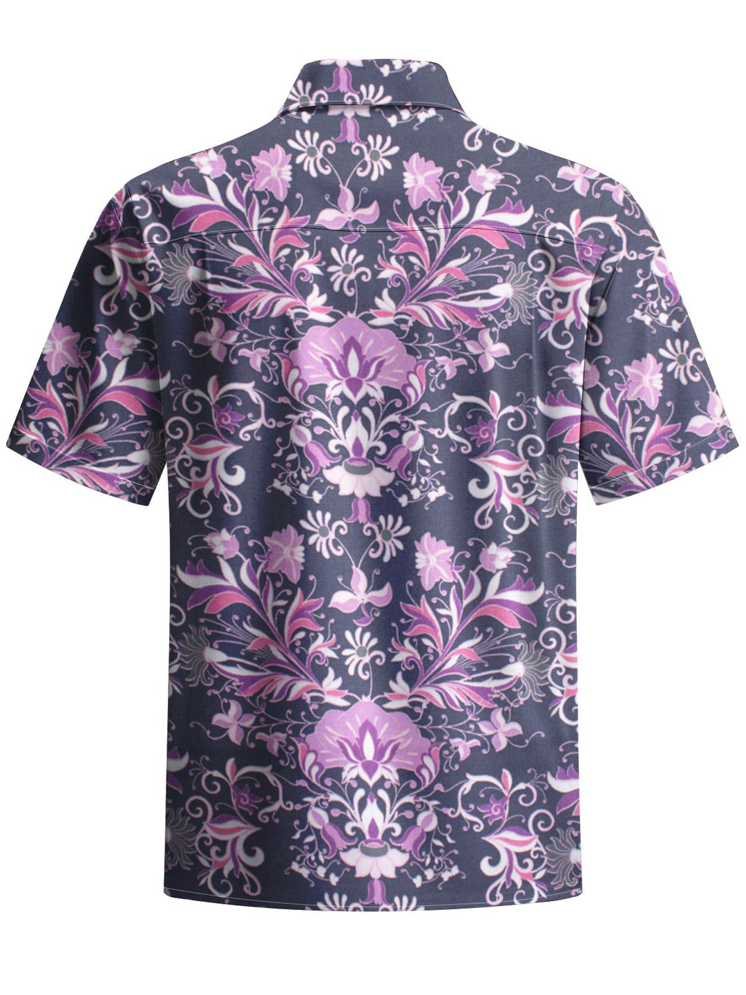 Alohadaddy® Casual Floral Art Print Chest Pocket Moisture-Wicking Men&