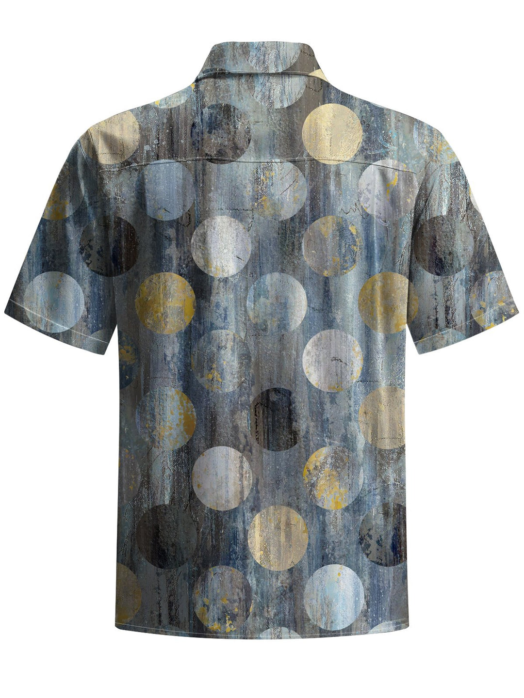 Alohadaddy® Retro Geometric Art Print Chest Pocket Stretch Men&