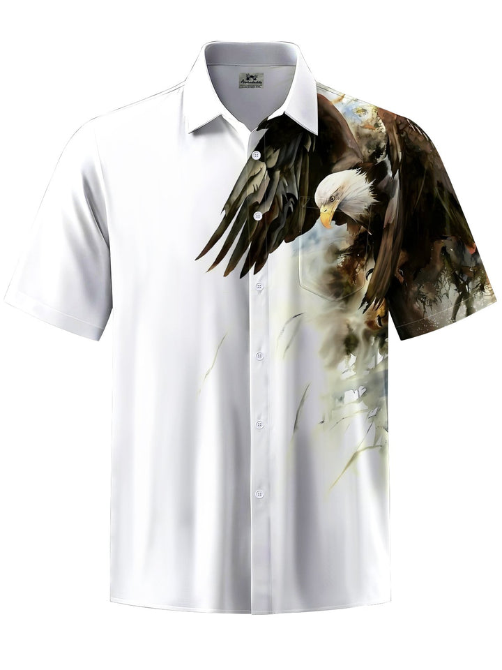 Alohadaddy® Casual Eagle Print Pocket Men&