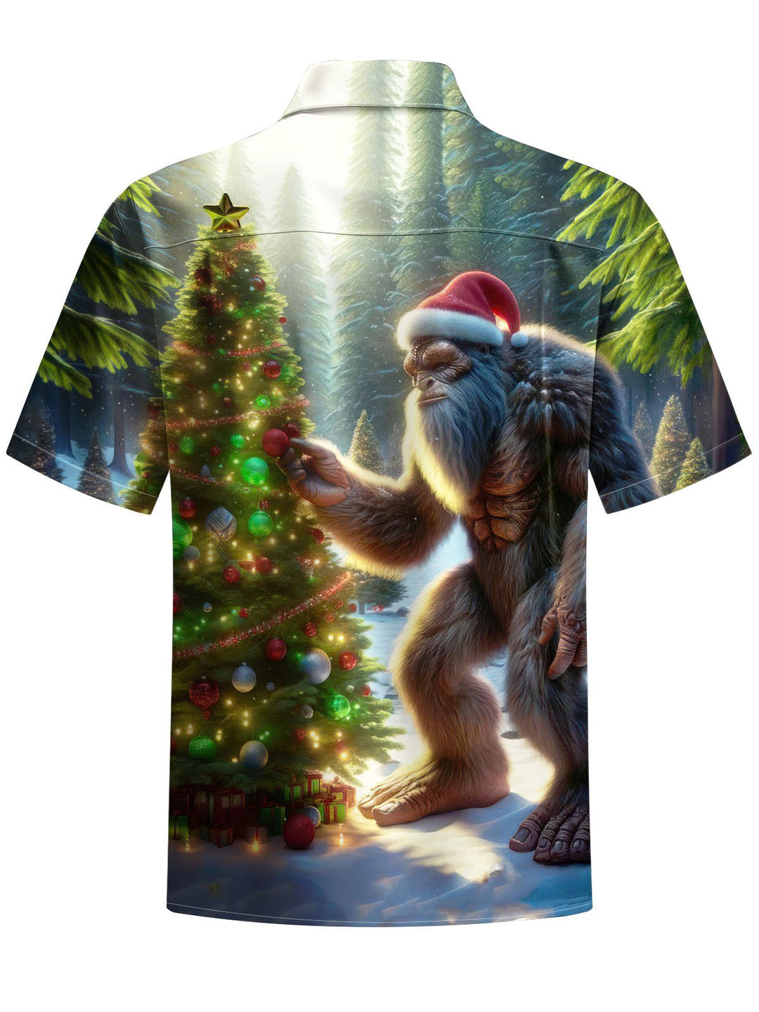 Alohadaddy® Christmas Bigfoot Art Print Pocket Stretch Men&
