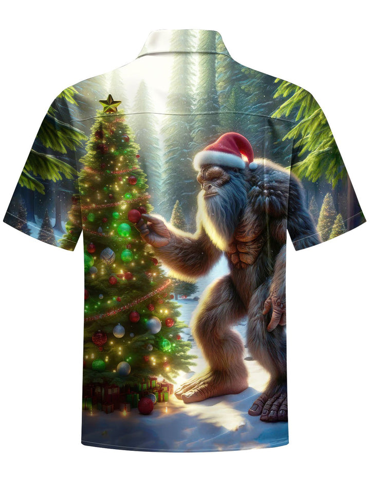 Alohadaddy® Christmas Bigfoot Art Print Pocket Stretch Men&