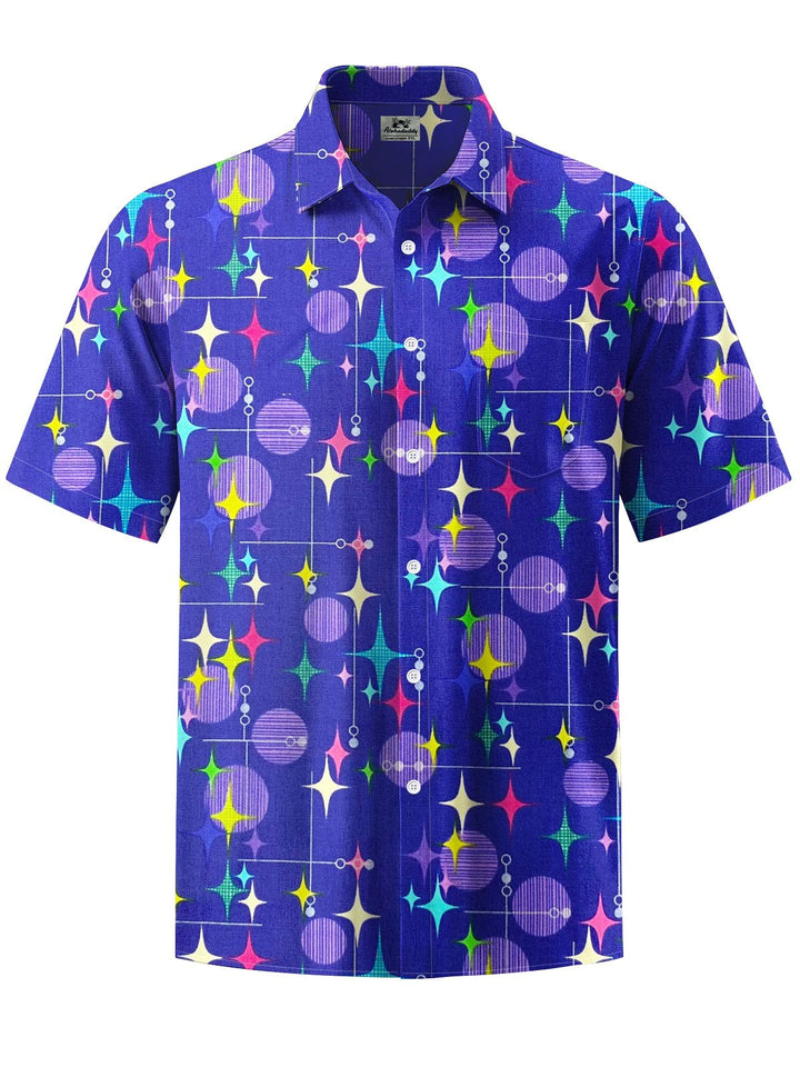 Alohadaddy® Casual Geometric Art Print Stretch Pocket Men&