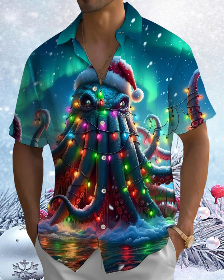 Alohadaddy® Christmas Octopus Print Men&
