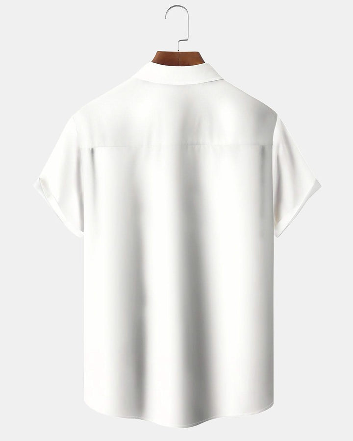 Alohadaddy® Casual Stripe Print Button Pocket Stretch Men&