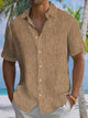 Alohadaddy® Casual Stripe Printed Chest Pocket Men's Short Sleeve Shirt Big & Tall