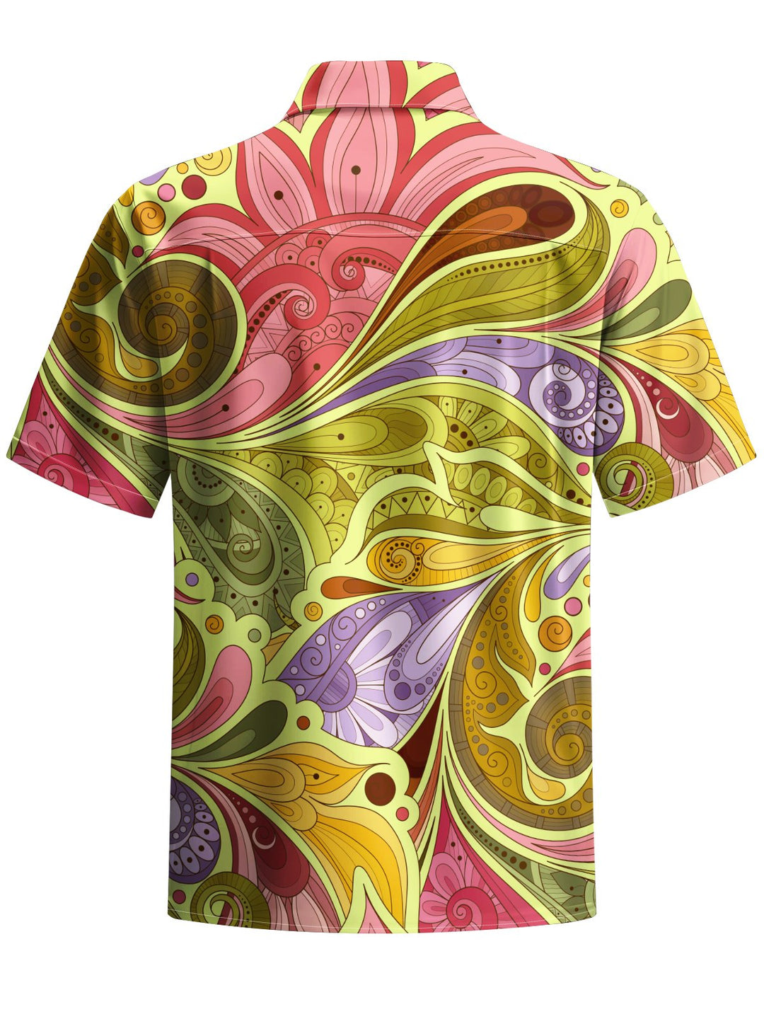 Alohadaddy® Casual Paisley Art Print Chest Pocket Men&