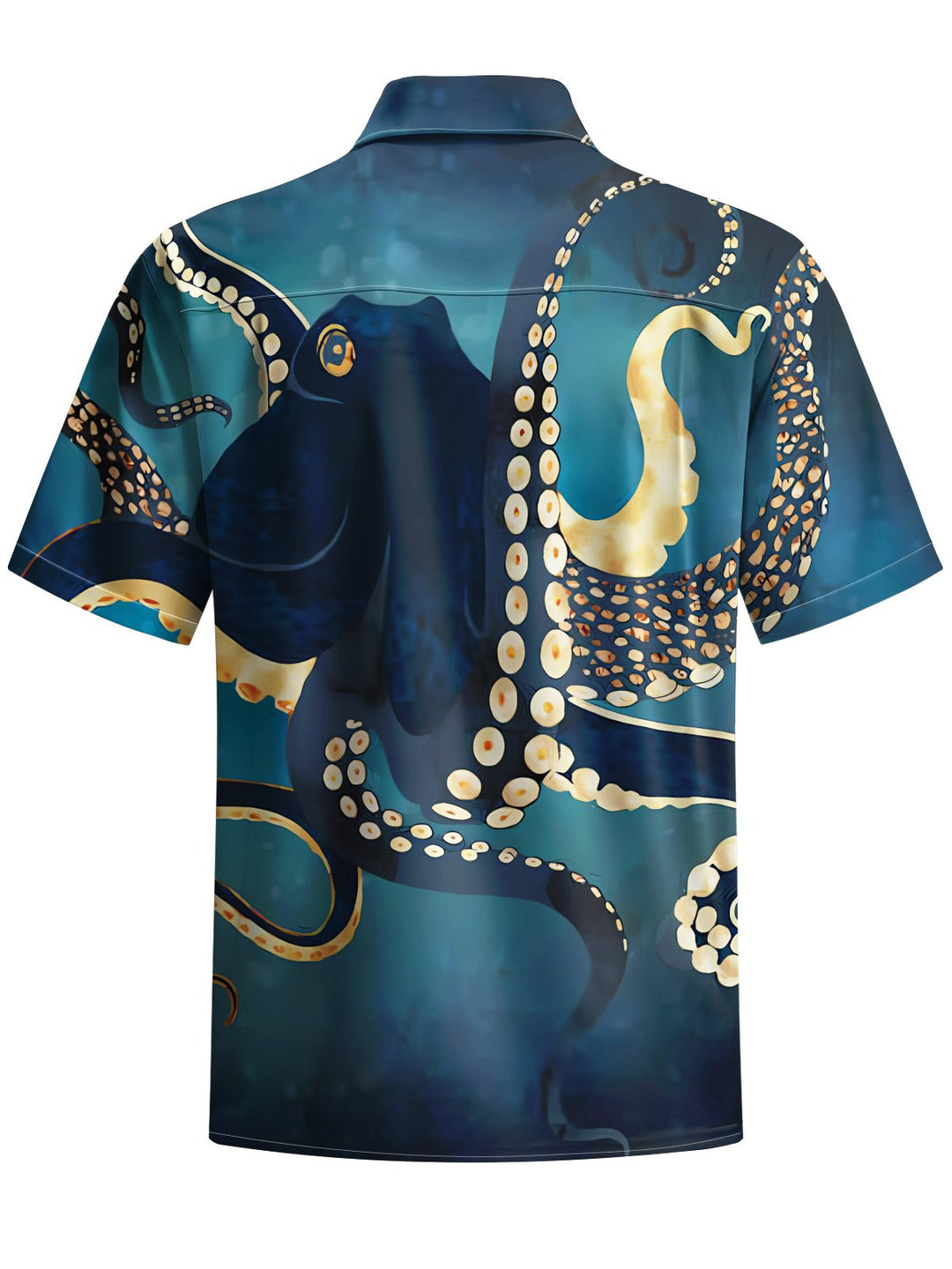 Alohadaddy® Vintage Octopus Art Print Chest Pocket Men&