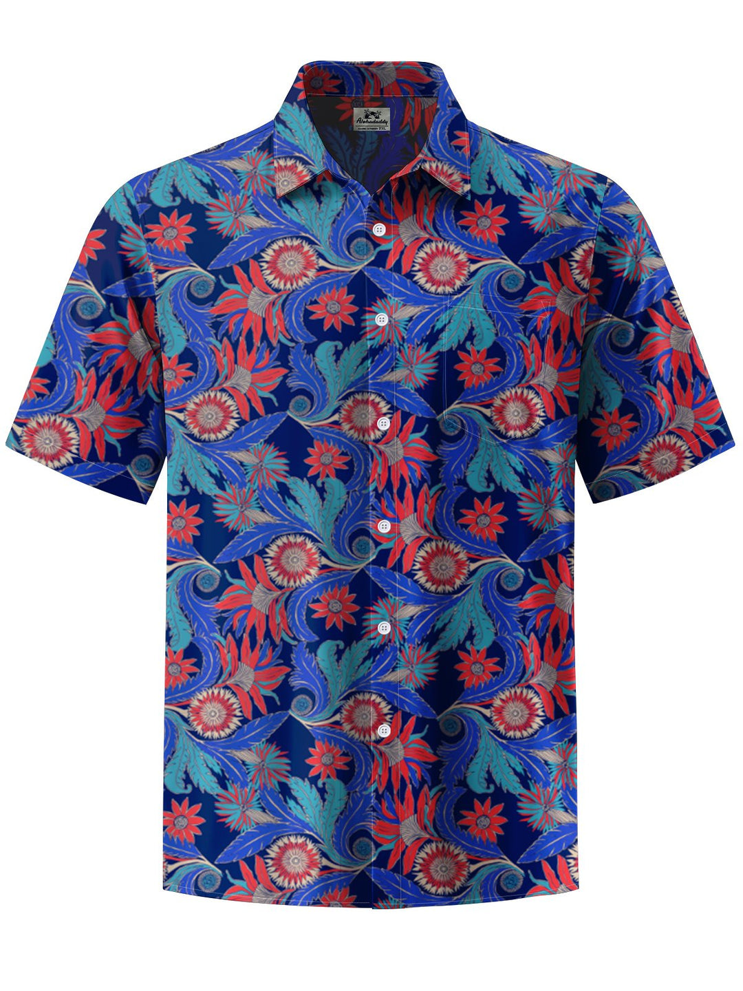 Alohadaddy® Casual Floral Print Art Pocket Stretch Men&