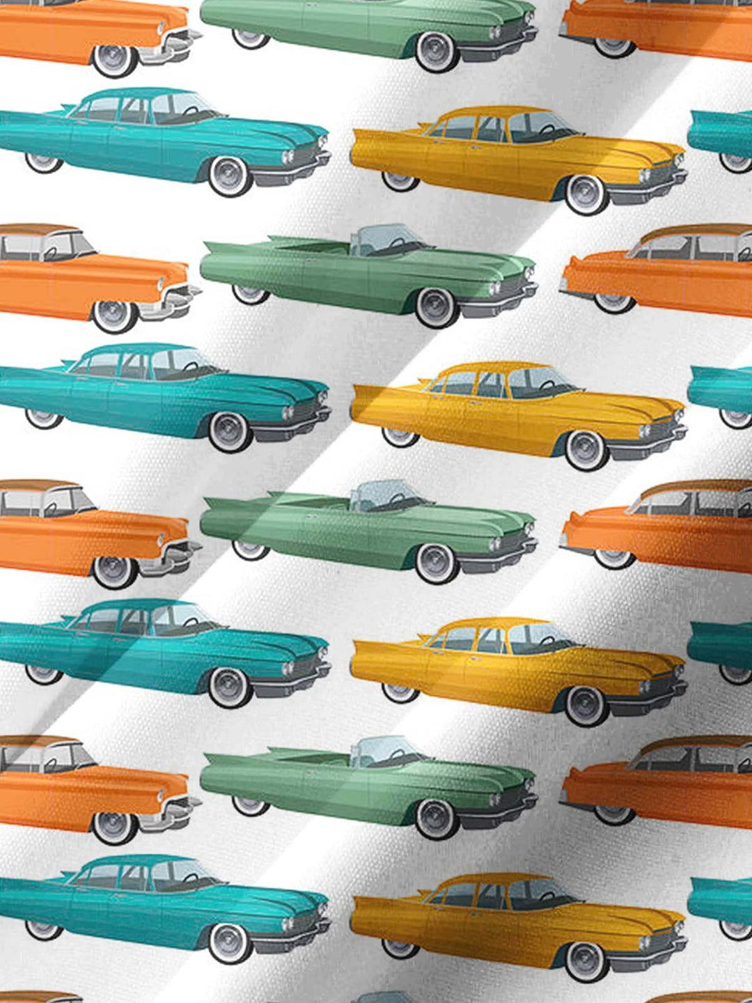 Alohadaddy® Casual Vintage Car Art Print Chest Pocket Men&
