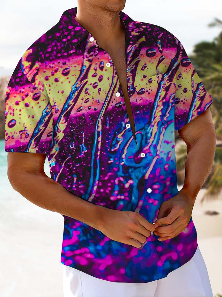 Alohadaddy® Casual Abstract Print Art Pocket Elastic Men&