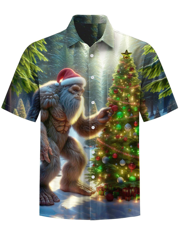 Alohadaddy® Christmas Bigfoot Art Print Pocket Stretch Men&