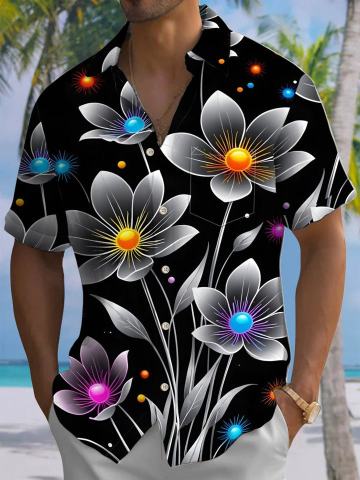 Alohadaddy® Casual Floral Art Print Men&