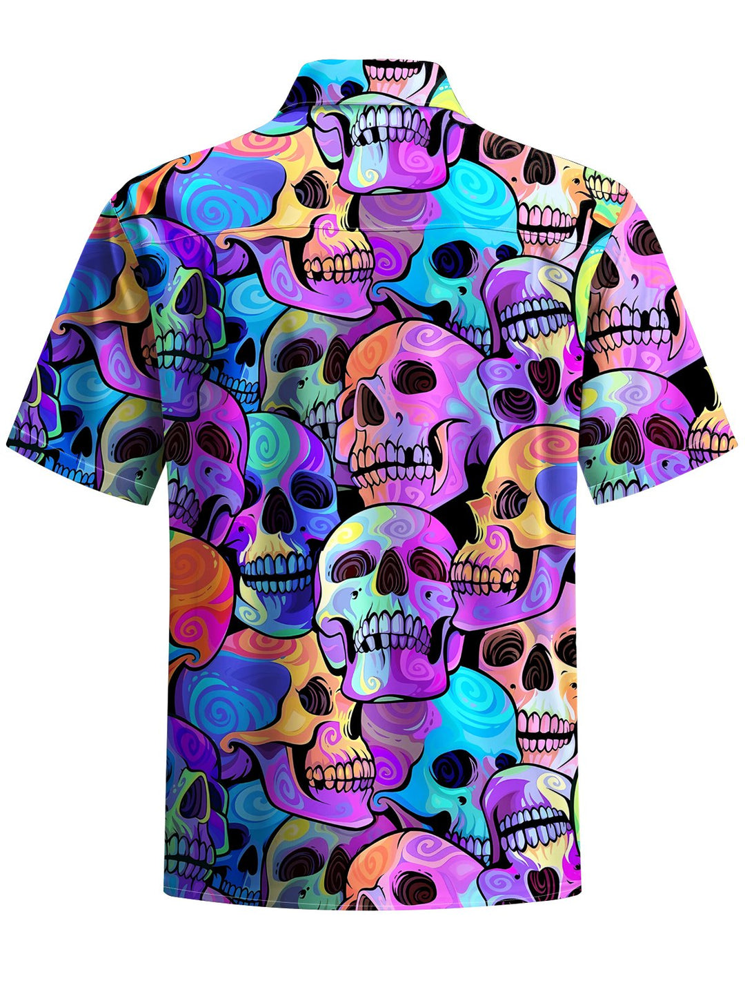 Alohadaddy® Hawaiian Skull Art Print Moisture Wicking Men&